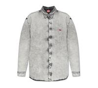 Diesel - Camicia in Denim Imbottita - - Shirts - Uomo - Grigio - M