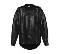 Diesel, ,Blouses & Shirts ,Donna ,Nero ,S Camicia Nera Laminata