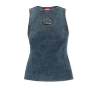 Diesel - Canotta a Costine in Cotone - - Tops - Donna - Blu - M