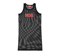 Diesel canotta bambina a rete con logo nero