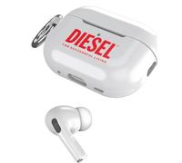 Diesel Case compatible with Airpods Pro/Airpods Pro 2, TPU Protective Earbud Cover, Wireless Charging Compatible, Bluetooth Earphone Carry Case, Gloss Finish, White