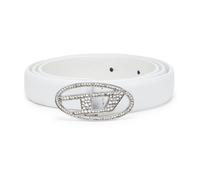 Diesel - Cintura con Logo in Cristalli Strass - - Accessories - Donna - Bianco - 85 CM