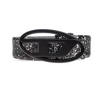 Diesel - Cintura in pelle Oval D Logo B-1Dr - - Accessories - Uomo - Nero - 90 CM