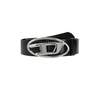 DIESEL Cintura nero / argento Uomo DIESEL 75 nero / argento