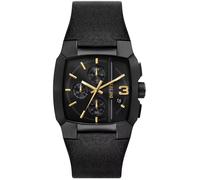 Diesel Cliffhanger Chronograph Men's Watch DZ4645 - 40mm Black Dial, Black Leather Strap