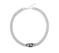 Diesel - Collana a catena bicolore in acciaio inossidabile - - Accessories - Donna - Grigio - ONE SIZE