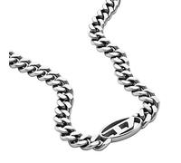 Diesel Collana da uomo in acciaio inossidabile, lunghezza: 450 mm+50 mm, larghezza: 32 mm, altezza: 15,5 mm, DX1433040