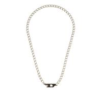 Diesel Collana da uomo in acciaio inox bicolore con logo D, DX1636931
