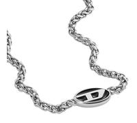 DIESEL Collana nero / argento, Taglia One Size