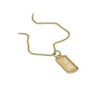 Diesel Collana da uomo, Collana a catena in acciaio inox, Rosso (Red)