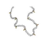 Diesel Collana da uomo, Collana a catena in acciaio inox, Argento (Silver)