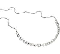 Diesel Collana Da Uomo In Acciaio, L 65Cm +/- 5Cm X L 6mm X H 2,2mm Collana In Acciaio Inossidabile Argentato, DX1329040