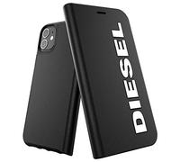 Diesel Custodia protettiva progettata per iPhone 11, con tasca interna, antiurto, con bordo rialzato, colore: nero/bianco