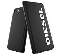 Diesel Custodia protettiva progettata per iPhone 6/6S/7/8/iPhone SE2, con tasca interna, antiurto, con bordo rialzato, colore: nero/bianco, iPhone 6/6s/7/8/SE2
