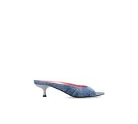 Diesel - D-Diam's-Low sabot in denim con Oval D fluttuante - - Shoes - Donna - Blu - 39 EU