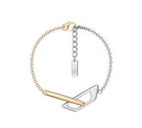 Diesel D Logo Bracciale da uomo, DX1686931 | Acciaio inossidabile bicolore
