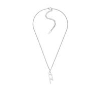 Diesel D Logo DX1625040 - Collana da uomo in acciaio inox argentato