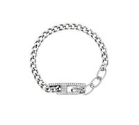 Diesel D Logo DX1627040 - Bracciale da uomo in acciaio inossidabile color argento