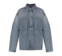 Diesel - De-Priss Oversize Shirt - - Blouses & Shirts - Donna - Grigio - L