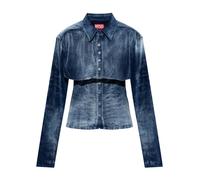 Diesel - De-Sindi-Fsj Shirt - - Blouses & Shirts - Donna - Blu - XS
