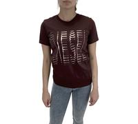 Diesel Donna T-Sily-Inter T-Shirt Manica Corta Bordeaux