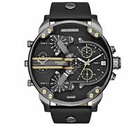 Diesel DZ7348 Mr. Daddy 2.0 Orologio da uomo in pelle nera con quadrante nero