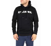 Diesel Felpa con Cappuccio Nera con Logo S-Agnes