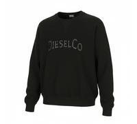 DIESEL Felpa Uomo S-Raglan-Waf Girocollo L Nera Cotone Logo RRP175