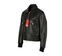 Diesel G-Feijoa Donna Giacca S NERO Rivestito Isolato Foderato Polo Collo RRP395