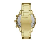 Diesel Orologio Griffed da uomo, movimento cronografo, cassa in acciaio inox placcato oro 48 mm con bracciale in acciaio inox, DZ4595