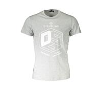 Diesel Grigio Cotton Men T-Shirt - XL