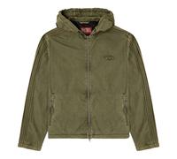 Diesel, ,Jackets ,Uomo ,Verde ,M Giacca con cappuccio e zip in popeline di cotone