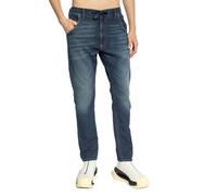 DIESEL Krooley-E-Ne 068HZ Jeans Da Uomo W40 Jogg Con Coulisse Vita Blu Lavato