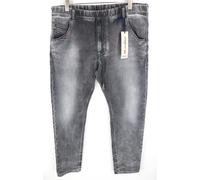 Diesel Krooley-Ne 0855B W38 Uomo Jeans Sudare N Jogg Lavato Out Affusolato Grey