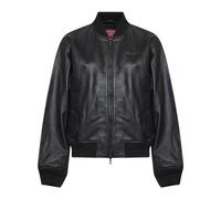 Diesel - L-Ilyan Leather Bomber Jacket - - Jackets - Donna - Nero - S