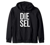 Diesel Large Text Diesels Trucks Roll Coal Power Gift Felpa con Cappuccio