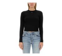 Diesel - M-Areesax Wool and Cashmere Top - - Knitwear - Donna - Nero - S