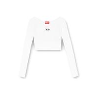 Diesel - M-Valari Top in maglia a coste - - Tops - Donna - Bianco - M