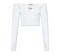Diesel - M-Vera-LS Logo Sweater - - Knitwear - Donna - Bianco - 2XS