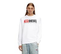 Diesel Maglietta a Maniche Lunghe da Uomo T-Just-LS-DIV, Bianco Brillante (A03768-0grai-100), L