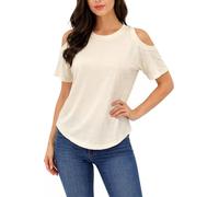 Diesel Maglietta da donna a maniche corte, crema, S