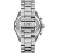 DIESEL Orologio analogico 'MEGA CHIEF' nero / argento, Taglia One Size