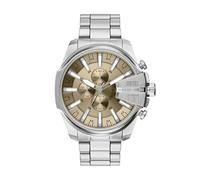 Diesel Mega Chief Slim Uomo Orologio 48MM in acciaio inossidabile color argento, DZ4702