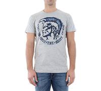 Diesel Men's T-Diego-FR, Maglietta Uomo, Grigio, X-Large