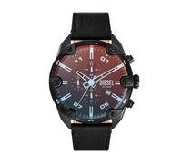 Diesel Orologio Analogico al Quarzo Uomo con Cinturino in Pelle DZ4667, Nero e Spettro
