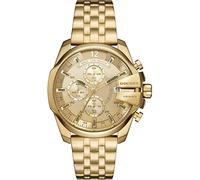 Diesel Orologio Baby Chief da uomo, movimento cronografo, cassa in acciaio inossidabile dorata da 43 mm e bracciale in acciaio inossidabile, DZ4565