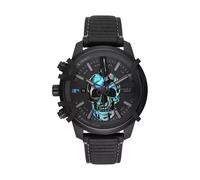 Diesel - Orologio Cronografo Griffed in Pelle - - Accessories - Uomo - Nero - ONE SIZE