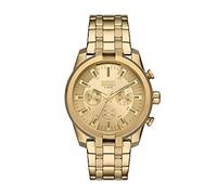 Diesel Orologio da uomo, movimento cronografo al quarzo, cassa in acciaio inossidabile placcato oro da 43 mm con bracciale in acciaio inossidabile, DZ4623