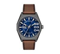 Diesel Orologio da uomo Scraper movimento al quarzo/3 lancette cassa 44mm con cinturino in pelle DZ2189