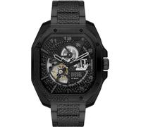 Diesel Orologio Flayed da uomo, movimento a tre lancette, cassa in acciaio inossidabile nero da 47 mm e bracciale in acciaio inossidabile, DZ7472